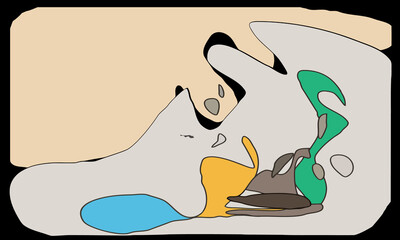 Abstract background modern hipster futuristic graphic. Multicolor Shapes design. Vector illustration.