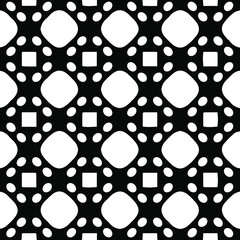  Geometric vector pattern with Black and white colors. Seamless abstract ornament for wallpapers and backgrounds.