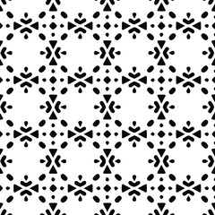  Geometric vector pattern with Black and white colors. Seamless abstract ornament for wallpapers and backgrounds.