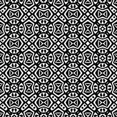  Geometric vector pattern with Black and white colors. Seamless abstract ornament for wallpapers and backgrounds.