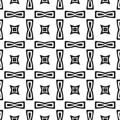  Geometric vector pattern with Black and white colors. Seamless abstract ornament for wallpapers and backgrounds.