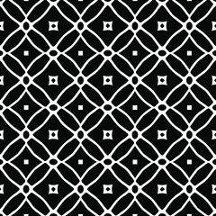 Naklejka premium Geometric vector pattern with Black and white colors. Seamless abstract ornament for wallpapers and backgrounds.