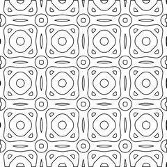 Geometric vector pattern with Black and white colors. Seamless abstract ornament for wallpapers and backgrounds.