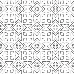 Geometric vector pattern with Black and white colors. Seamless abstract ornament for wallpapers and backgrounds.