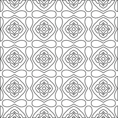 Geometric vector pattern with Black and white colors. Seamless abstract ornament for wallpapers and backgrounds.