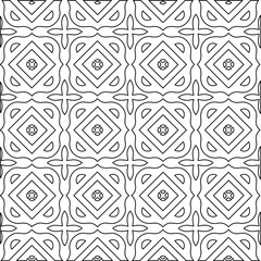 Geometric vector pattern with Black and white colors. Seamless abstract ornament for wallpapers and backgrounds.