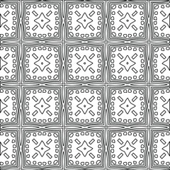  Geometric vector pattern with Black and white colors. Seamless abstract ornament for wallpapers and backgrounds.