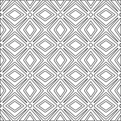  Geometric vector pattern with Black and white colors. Seamless abstract ornament for wallpapers and backgrounds.