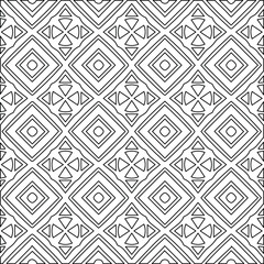  Geometric vector pattern with Black and white colors. Seamless abstract ornament for wallpapers and backgrounds.