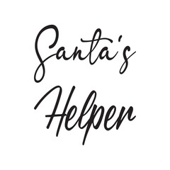 santa's helper black letters quote