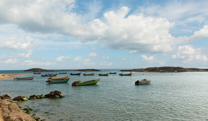  fishing boats on the coast of Dor Israel