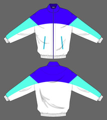 retro vintage windbreaker hoodie jacket template © Ronillo