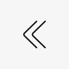 Left arrow icon. Previous page, go back sign for website and mobile app UI designs.