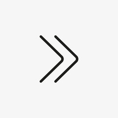 Obraz premium Right arrow icon. Next page, forward multimedia button symbol for website and mobile app UI design.