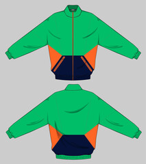 retro vintage windbreaker hoodie jacket template © Ronillo