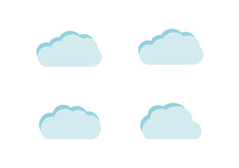 cloud vector isolated on white background ep151