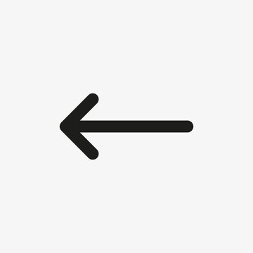 recommend clip art: Left arrow icon. Previous page, go back sign for website and mobile app UI designs.