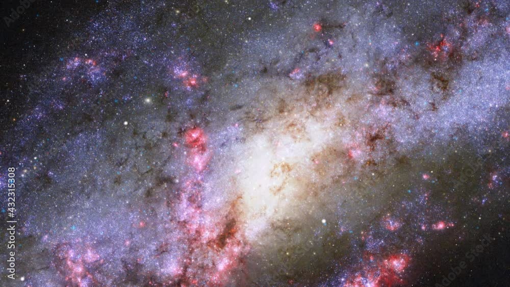 Wall mural flying through space passing stars. space background. gas cloud deep space. billions of stars in the