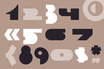 Wide Plump numbers set is a bold Stencil Font.