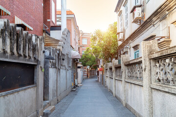 Hutong on the island, Gulangyu, Xiamen, China.