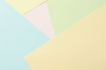 colourful in pastel colours blank paper background