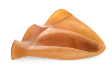 Brown rubber shower cap isolated on white