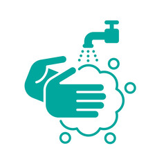 Please wash your hands with soap icon, Hand cleaning symbol to prevent virus and bacteria, Vector design illustration