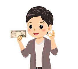 カーディガンを着た若い男性