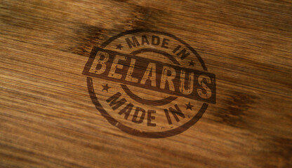 Made in Belarus stamp and stamping
