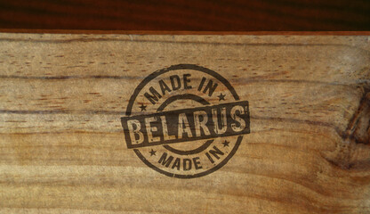 Made in Belarus stamp and stamping