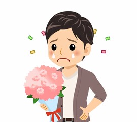 カーディガンを着た若い男性