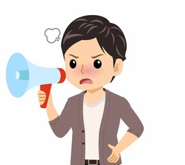 カーディガンを着た若い男性