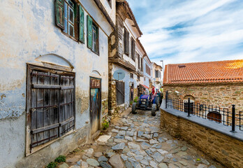 Fototapeta na wymiar The Sirince Village street.view. Sirince Village is populer tourist destination in Turkey.
