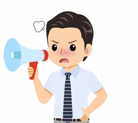 半袖のYシャツを着た男性