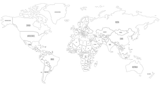 World Map Outline With Names Images Browse 4 574 Stock Photos Vectors And Video Adobe Stock