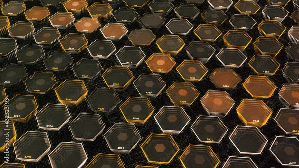 Poster concept of internet and computer science. animation. abstract technological background presented by 