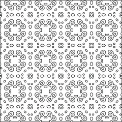  Geometric vector pattern with Black and white colors. Seamless abstract ornament for wallpapers and backgrounds.
