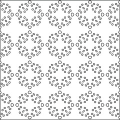  Geometric vector pattern with Black and white colors. Seamless abstract ornament for wallpapers and backgrounds.