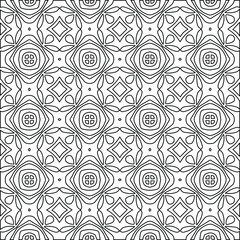  Geometric vector pattern with Black and white colors. Seamless abstract ornament for wallpapers and backgrounds.