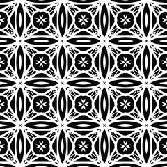  Geometric vector pattern with Black and white colors. Seamless abstract ornament for wallpapers and backgrounds.