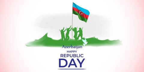vector illustration of Azerbaijan republic day