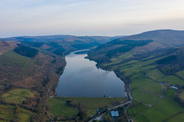 Talybont on Usk reservoir in the brecon beacons national park, Wales