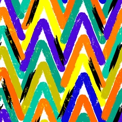 Foto op Canvas seamless abstract background composition, with paint strokes and splashes, zigzag pattern © Kirsten Hinte