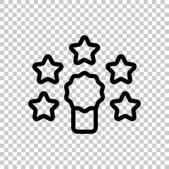 Certificate warranty, stamp premium quality business icon. Black editable linear symbol on transparent background