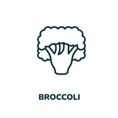 Broccoli icon vector sign symbol. Simple element illustration. Vegetable icon concept symbol design. Can be used for web and mobile.