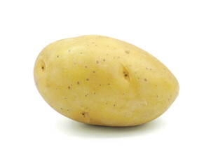 Raw potato, Fresh organic vegetable, Isolated on white background, Cut out with clipping path