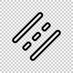 Obraz premium Road of highway, simple icon. Black editable linear symbol on transparent background