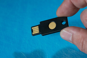 USB stick with a secret key to access encrypted files