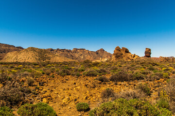 Fototapeta na wymiar Paisaje en el Parque Nacional del Teide