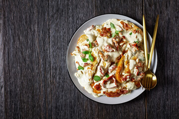 Marry Me Chicken on a plate, top view